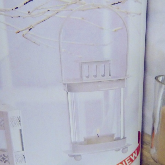 Mini Mission Style Metal and Glass Tea Light Candle Lantern, 5" New in box - Picture 4 of 4